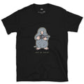 Out of Focus, the Mole Barely Needs Its Eyes design on a Black Gildan Softstyle t-shirt