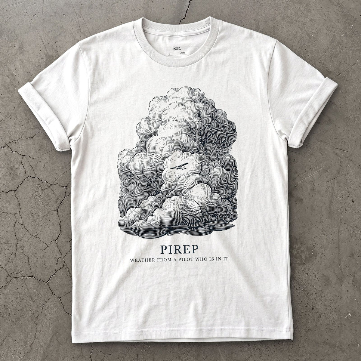 PIREP, Weather From a Pilot in It design on a White Gildan Softstyle t-shirt