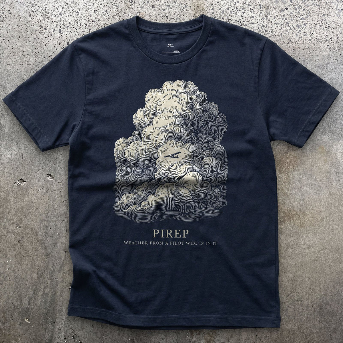 PIREP, Weather From a Pilot in It design on a Navy Gildan Softstyle t-shirt