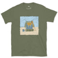 The Night Before a Long Trail Day design on a Military Green Gildan Softstyle t-shirt