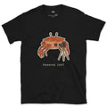 Panning Shot, Crab Walks Sideways Anyway design on a Black Gildan Softstyle t-shirt