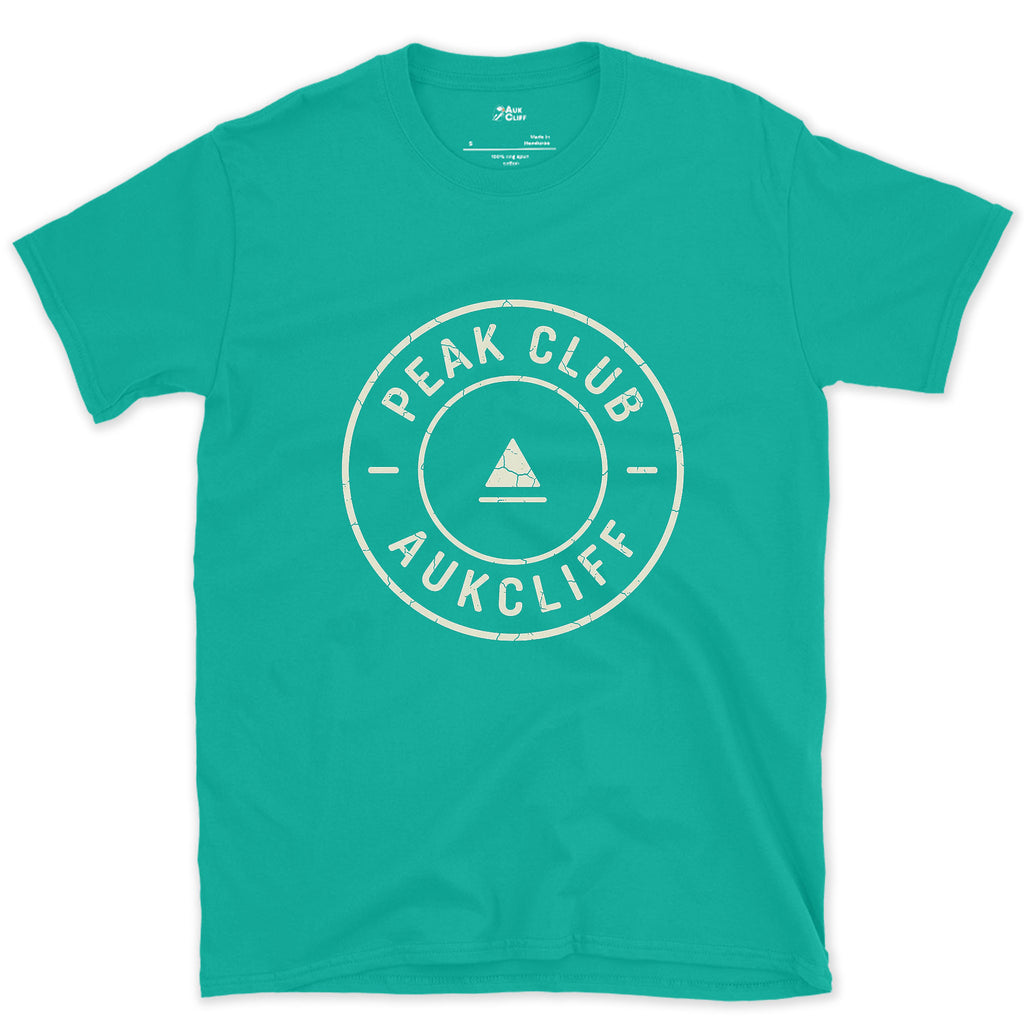 The Triangle Peak Badge That Skips the Detail design on a Jade Dome Gildan Softstyle t-shirt