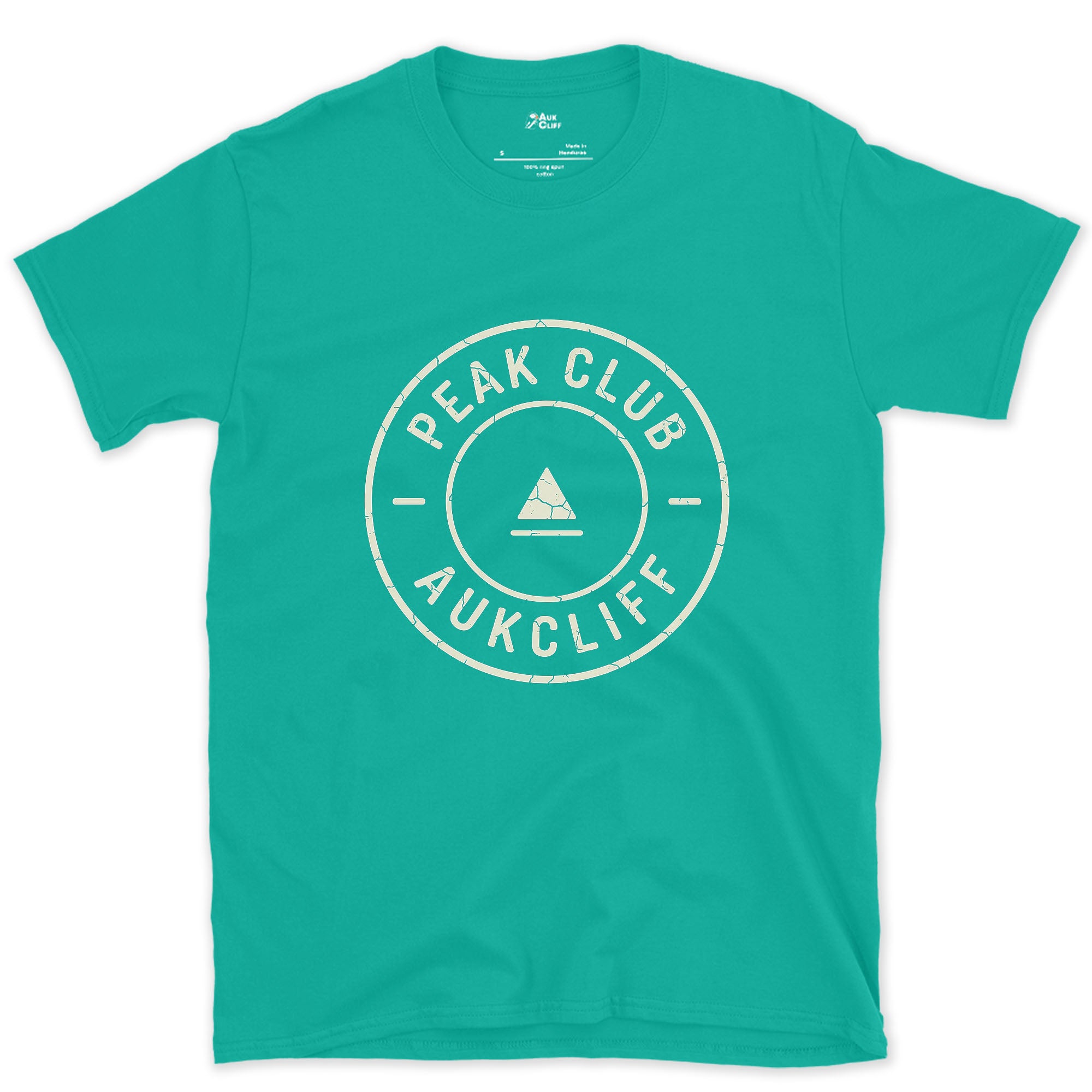 The Triangle Peak Badge That Skips the Detail design on a Jade Dome Gildan Softstyle t-shirt