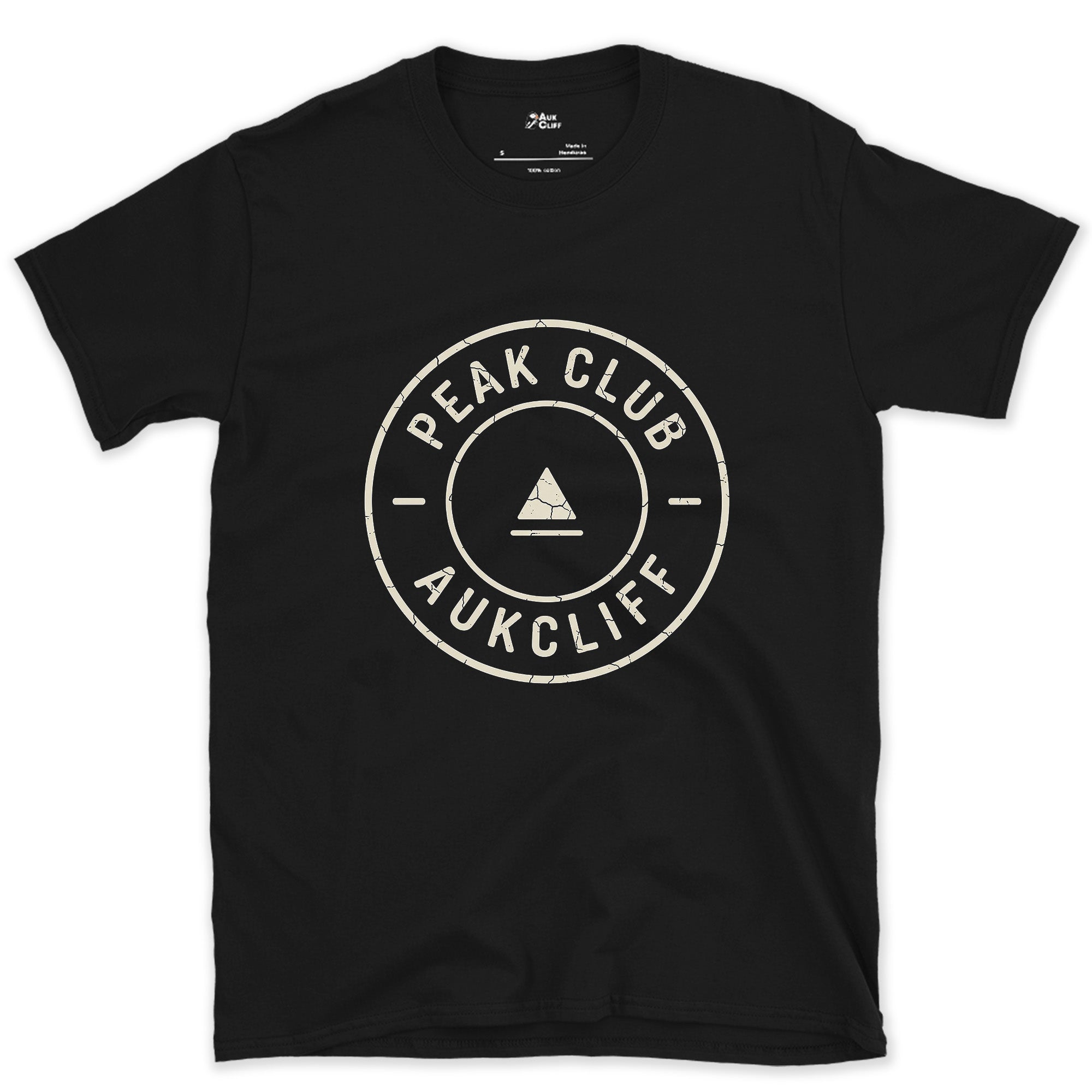 The Triangle Peak Badge That Skips the Detail design on a Black Gildan Softstyle t-shirt
