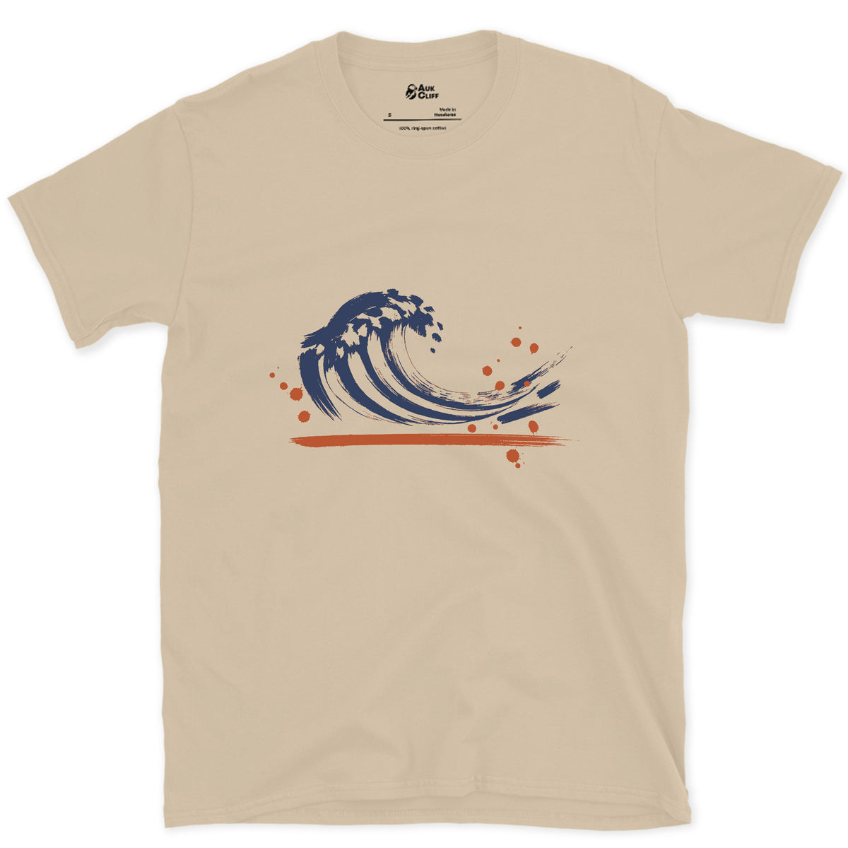 Peeling Right, One Long Line design on a Sand Gildan Softstyle t-shirt