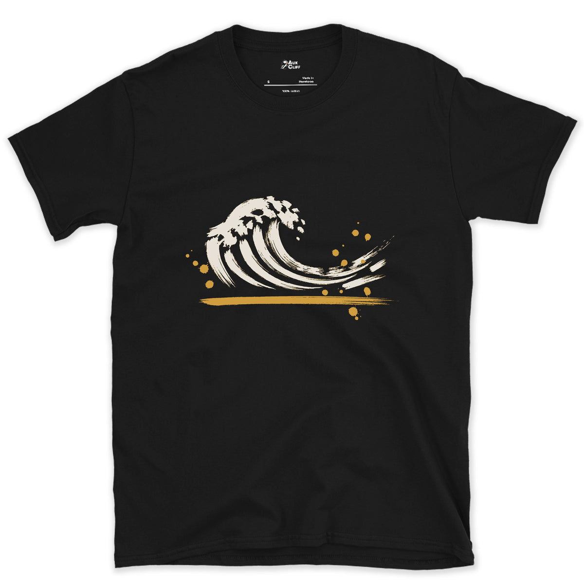 Peeling Right, One Long Line design on a Black Gildan Softstyle t-shirt