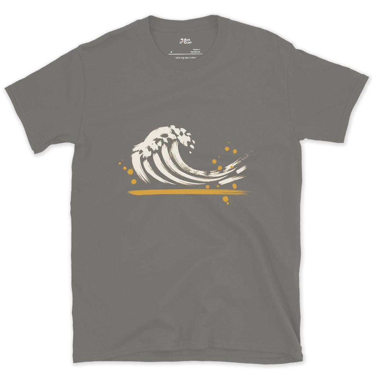 Peeling Right, One Long Line design on a Charcoal Gildan Softstyle t-shirt