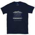 Petrichor, the Smell of Rain on Dry Earth design on a Navy Gildan Softstyle t-shirt