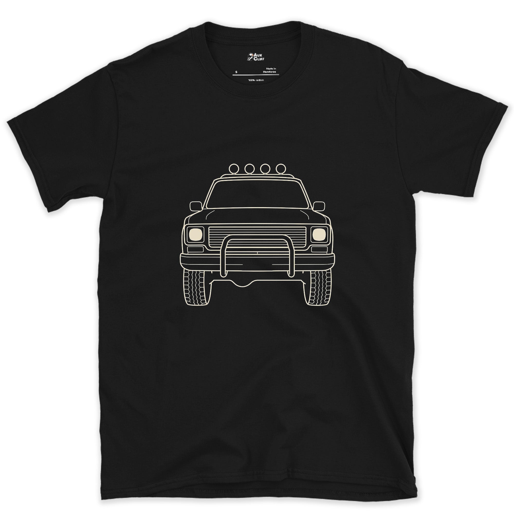 Light Bar, Bull Bar, Nothing Else Needed design on a Black Gildan Softstyle t-shirt