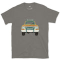 Lights and Bull Bar Facing You Down design on a Charcoal Gildan Softstyle t-shirt