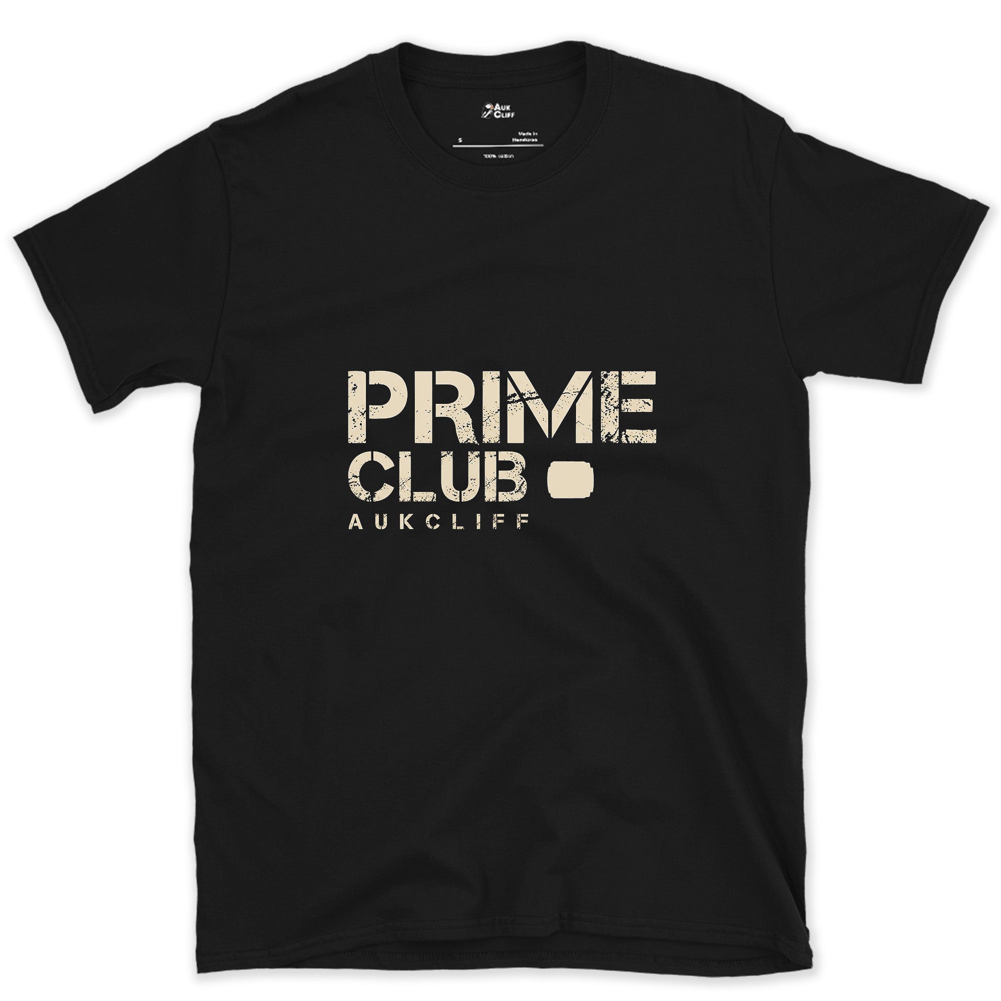 Prime Club, Fixed Focal Length design on a Black Gildan Softstyle t-shirt