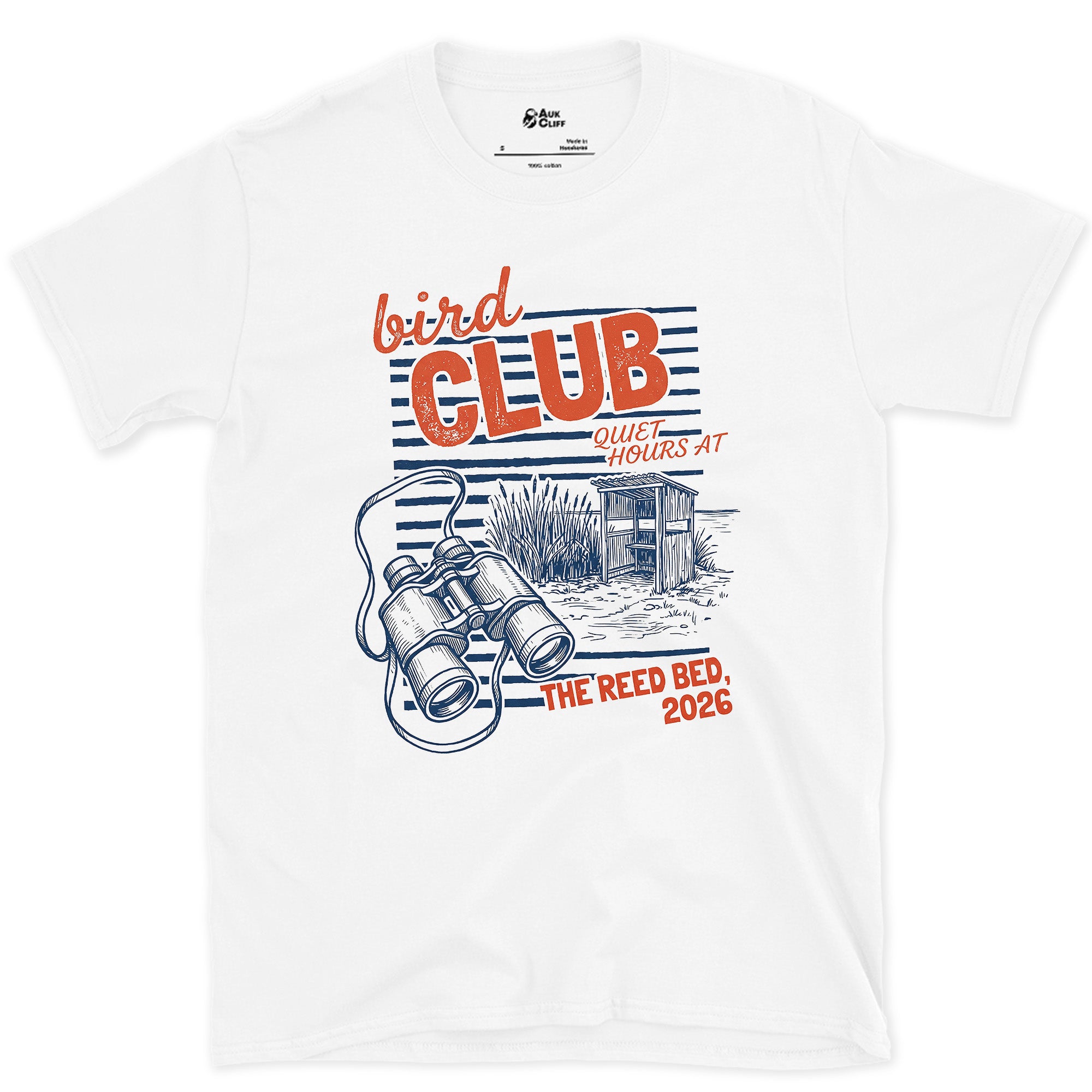 The Quiet Hours at the Reed Bed design on a White Gildan Softstyle t-shirt