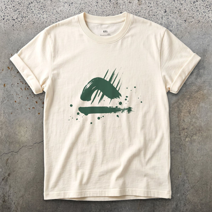 Rain Over the Headland design on a Natural Gildan Softstyle t-shirt