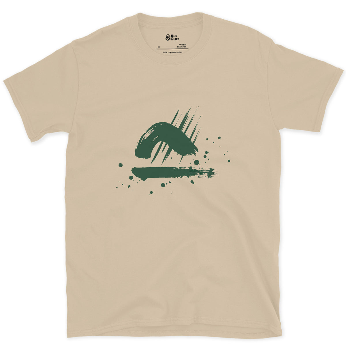 Rain Over the Headland design on a Sand Gildan Softstyle t-shirt