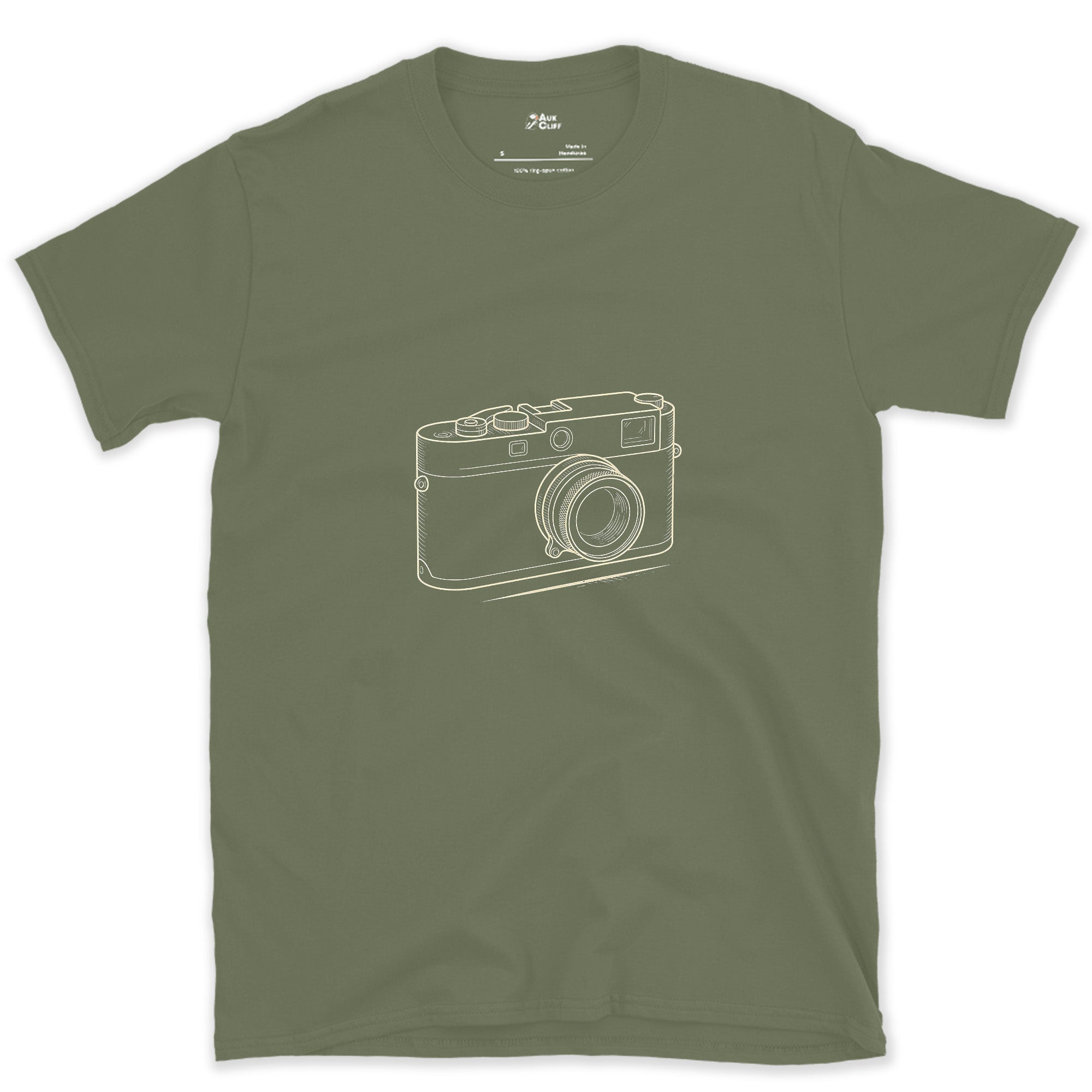 The Rangefinder Was Built to Go Unnoticed design on a Military Green Gildan Softstyle t-shirt