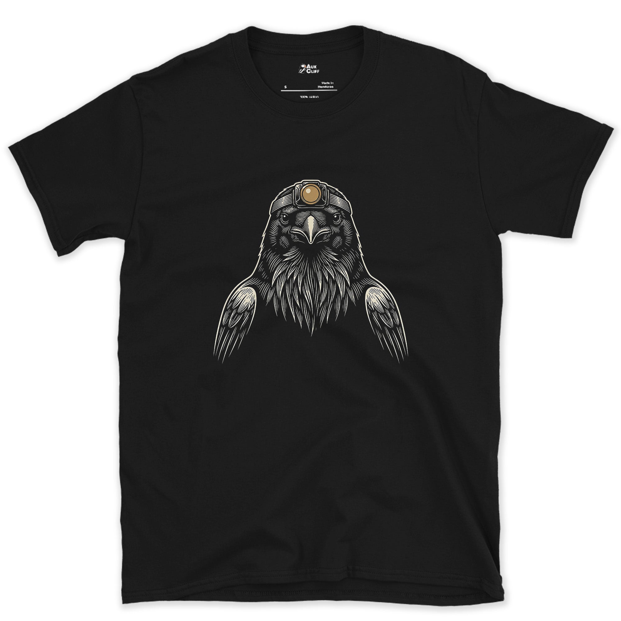 This Raven Has Somewhere to Be design on a Black Gildan Softstyle t-shirt
