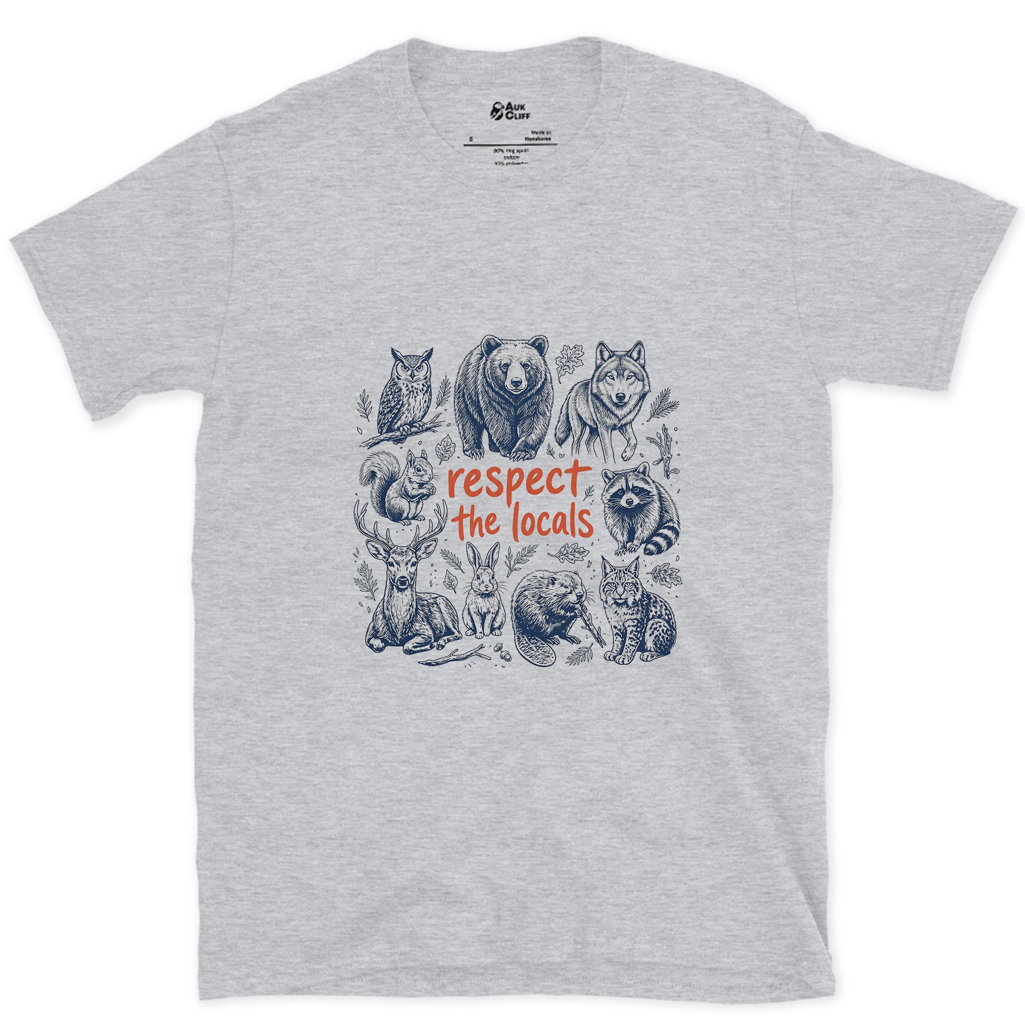 Respect the Wild Ones, Six Field Portraits design on a Sport Grey Gildan Softstyle t-shirt