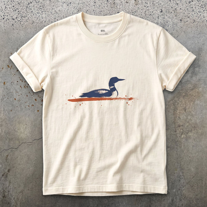 Riding Low, Head Up design on a Natural Gildan Softstyle t-shirt