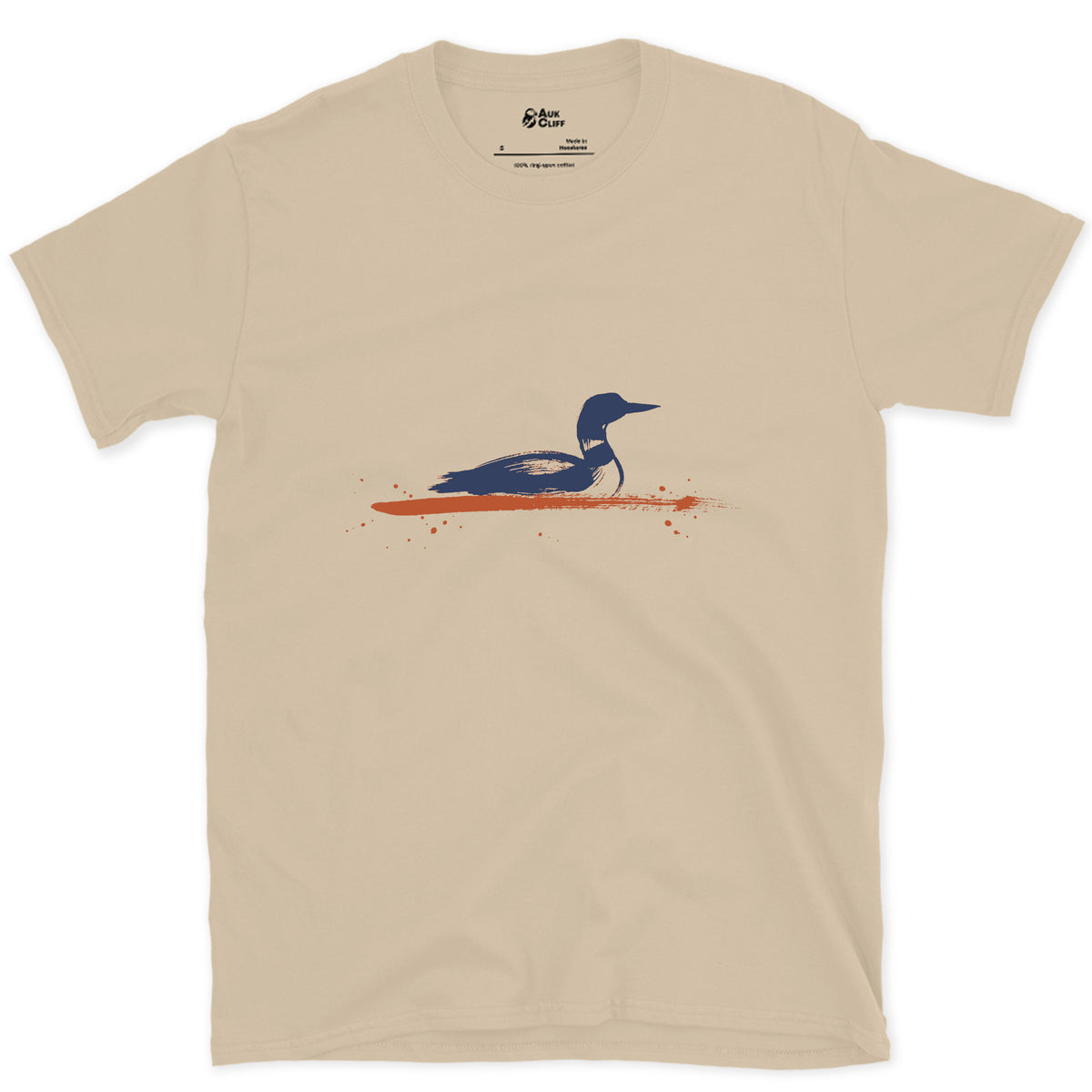 Riding Low, Head Up design on a Sand Gildan Softstyle t-shirt