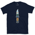 Riverside Camp at Dusk, Sheath Knife T-shirt