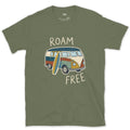 Roam Free in a Camper Bus With a Board T-shirt