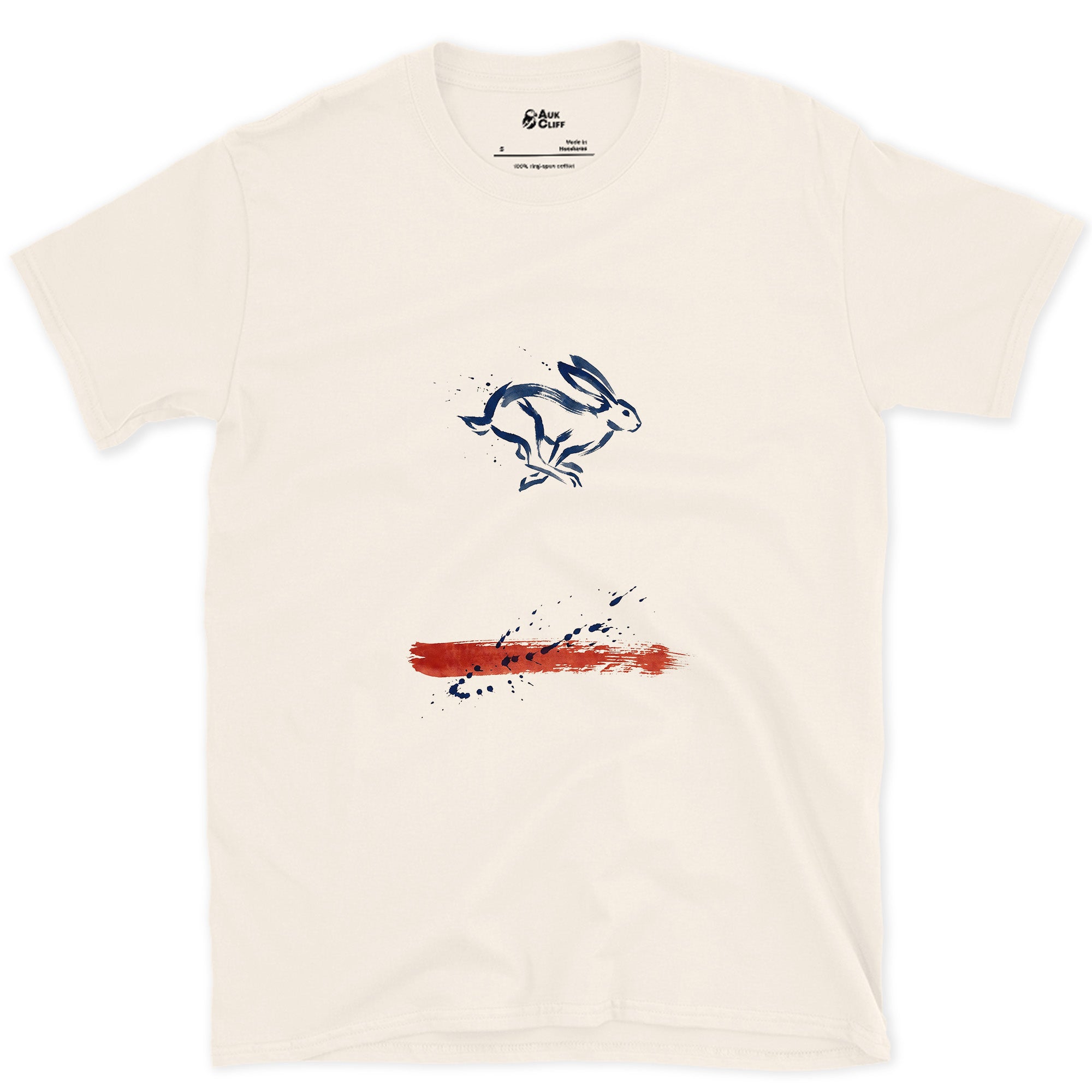 Hare Anchored to a Place, Never Named design on a Natural Gildan Softstyle t-shirt