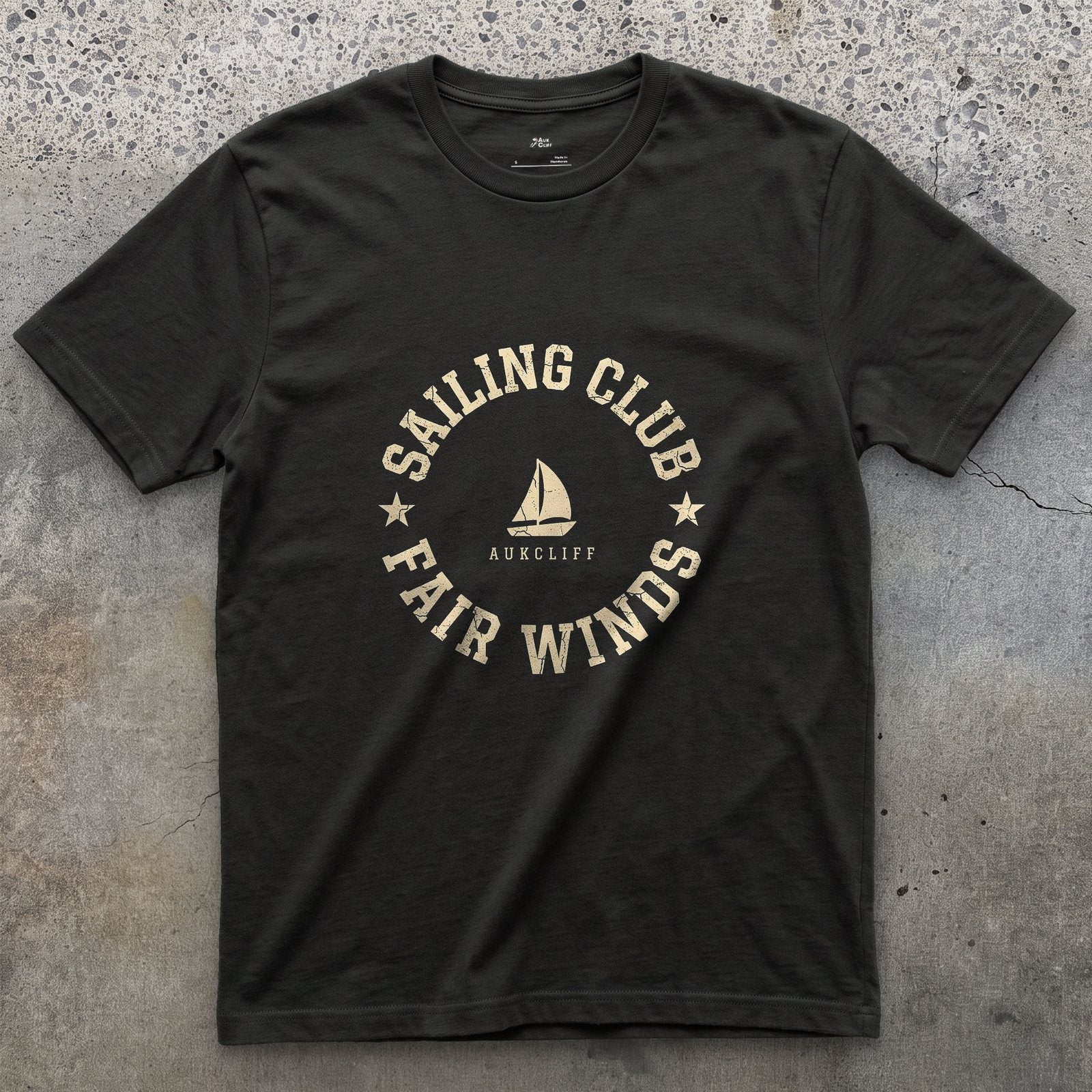 Sailing Club Fair Winds Badge T-shirt | AukCliff – AukCliff®