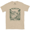 Headland, Cove, Stack, Reef, Campfire design on a Sand Gildan Softstyle t-shirt