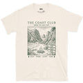 Salt Wind, Cliff, Tide, Sea Stacks design on a Natural Gildan Softstyle t-shirt