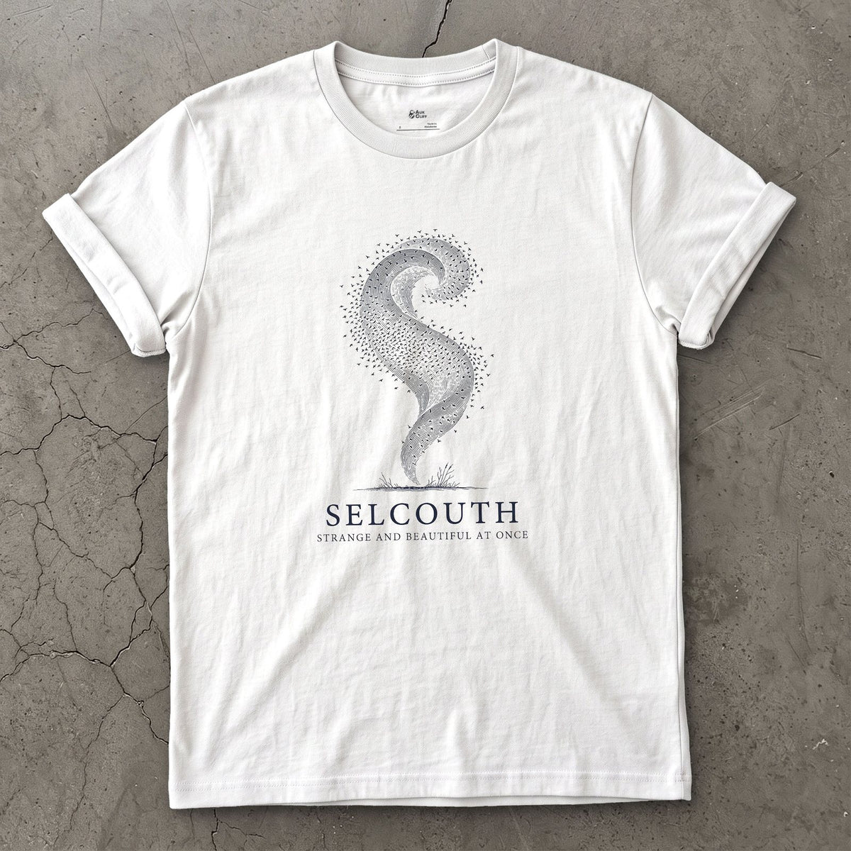 Selcouth, Strange and Beautiful at Once design on a White Gildan Softstyle t-shirt
