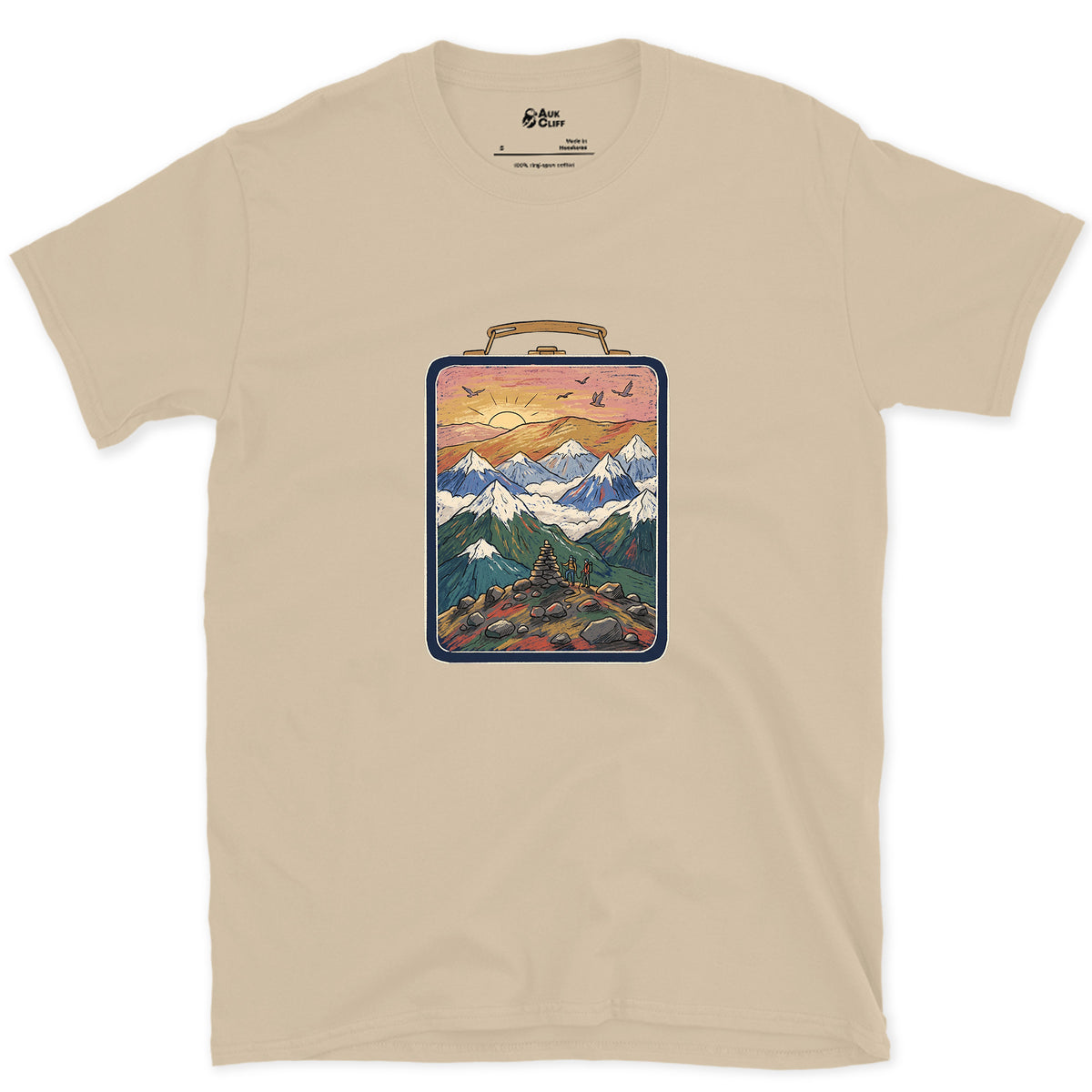 Sign the Summit Register design on a Sand Gildan Softstyle t-shirt