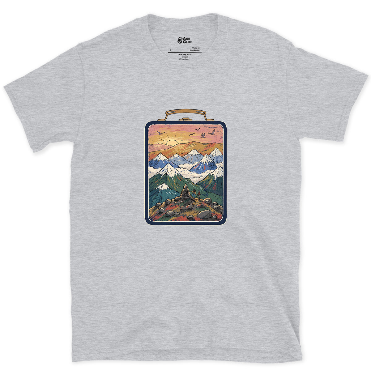 Sign the Summit Register design on a Sport Grey Gildan Softstyle t-shirt