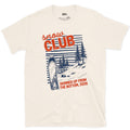 Snow Club Splitboarder on the Stripes design on a Natural Gildan Softstyle t-shirt