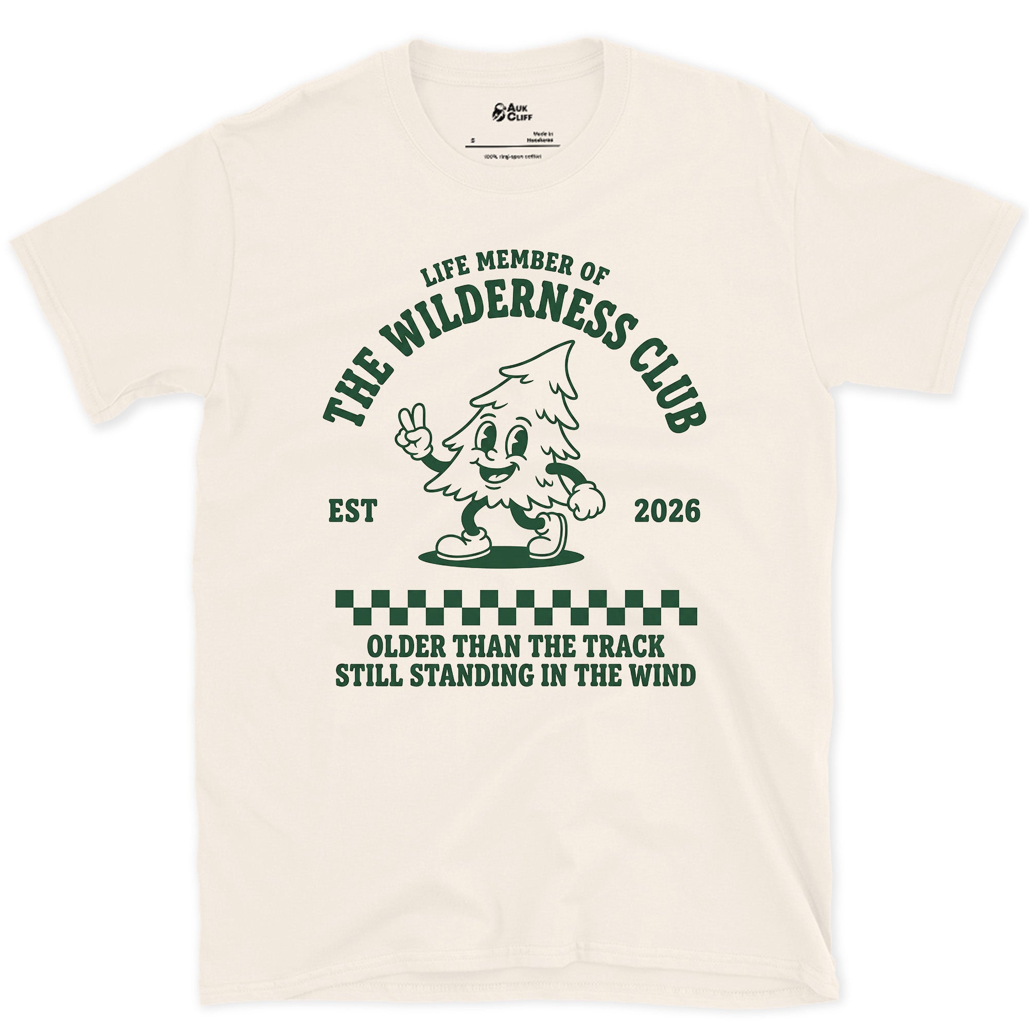 Life Member of the Wilderness Club, Older Than the Track design on a Natural Gildan Softstyle t-shirt