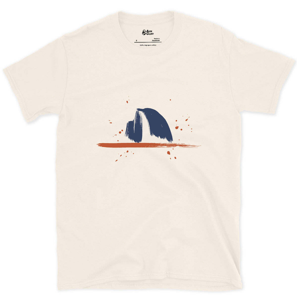 Sliced Clean in Half, Half Dome design on a Natural Gildan Softstyle t-shirt