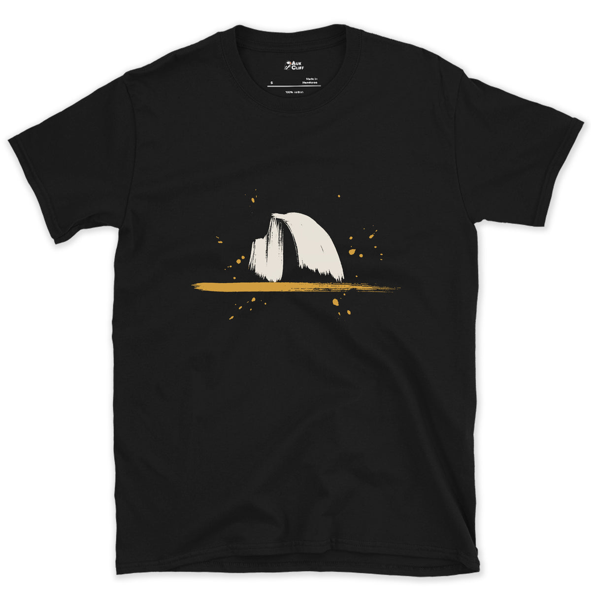 Sliced Clean in Half, Half Dome design on a Black Gildan Softstyle t-shirt