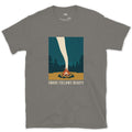 Old Campsite Wisdom, Rising in Smoke design on a Charcoal Gildan Softstyle t-shirt