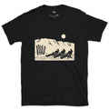 Claimed the Moment the Lifts Close, Sun Terrace design on a Black Gildan Softstyle t-shirt