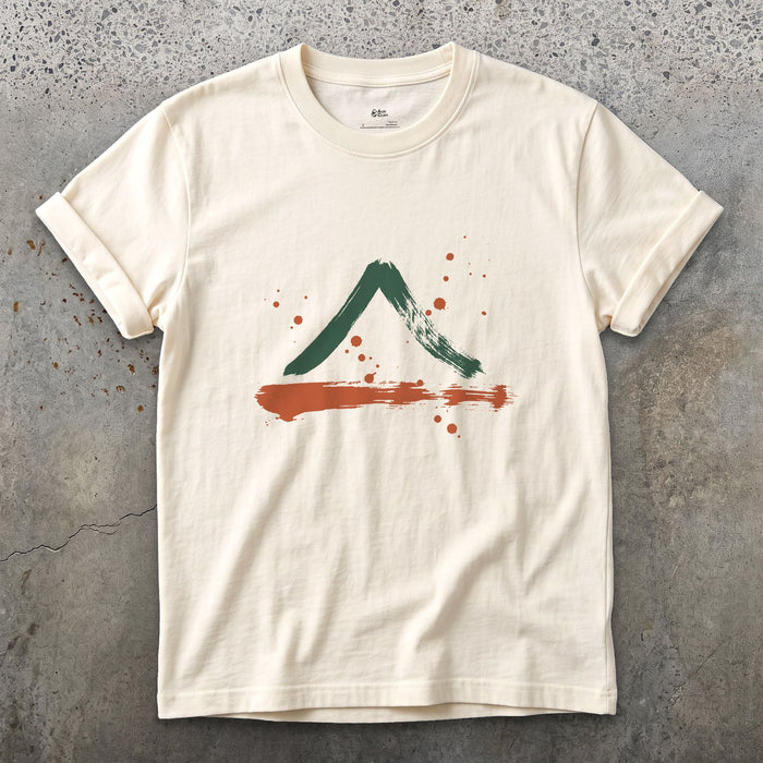 Snow on the Shaded Side design on a Natural Gildan Softstyle t-shirt