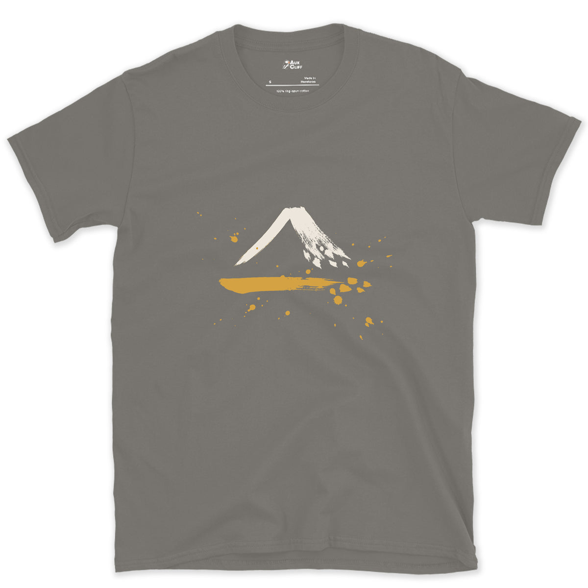 Snow on the Shaded Side design on a Charcoal Gildan Softstyle t-shirt