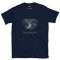 Solivagant, a Solitary Wanderer design on a Navy Gildan Softstyle t-shirt
