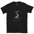 Solvitur Ambulando, It Is Solved by Walking design on a Black Gildan Softstyle t-shirt