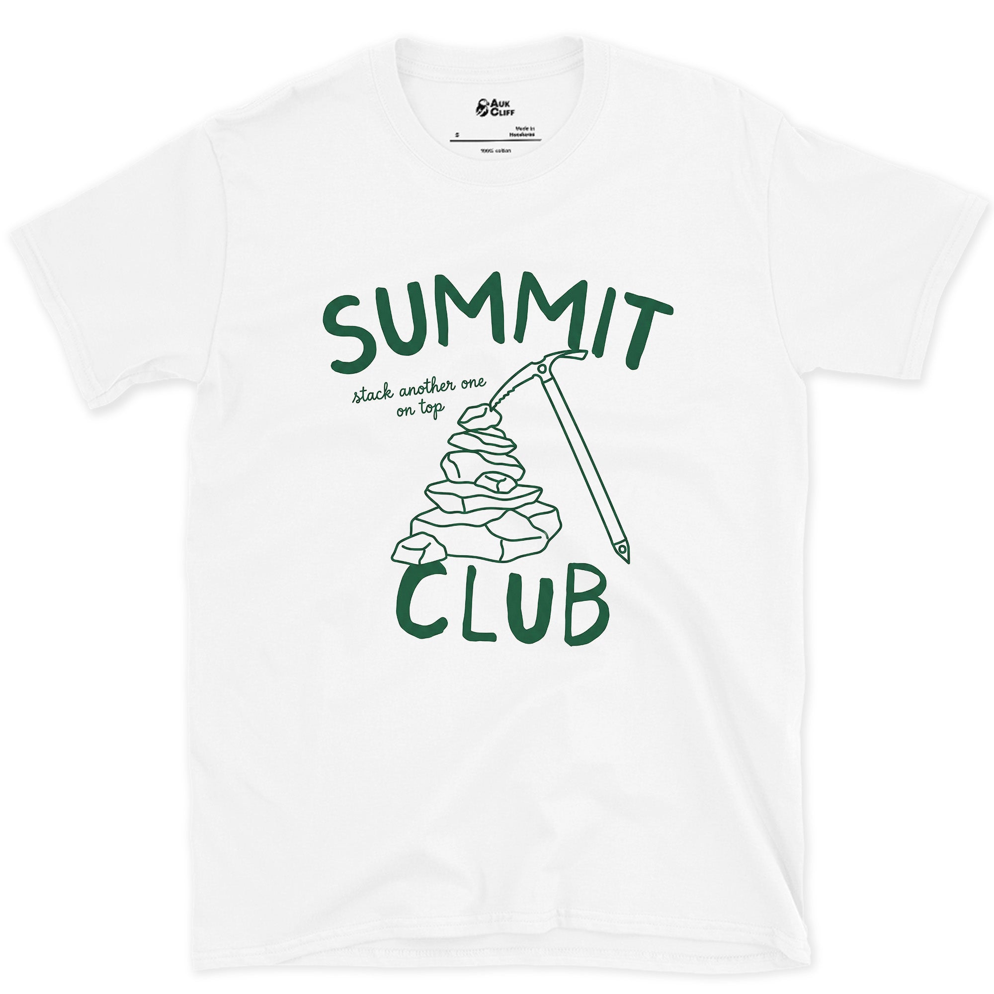 The Summit Club That Would Rather Be Out Than Branded design on a White Gildan Softstyle t-shirt