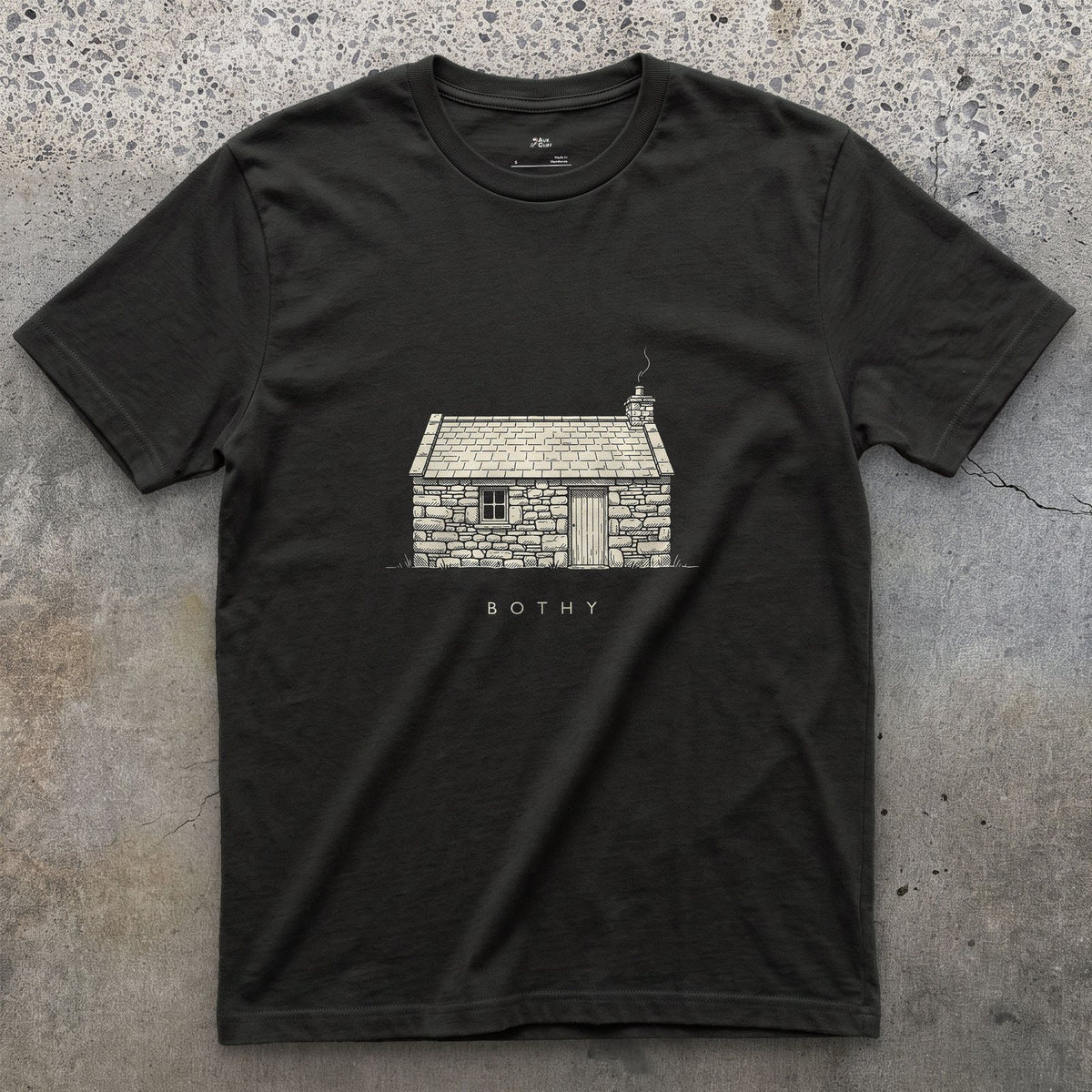 A Free Trail Shelter for Anyone Who Needs It design on a Black Gildan Softstyle t-shirt