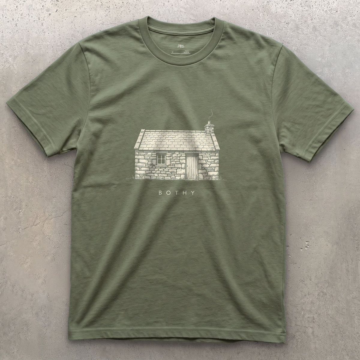 A Free Trail Shelter for Anyone Who Needs It design on a Military Green Gildan Softstyle t-shirt