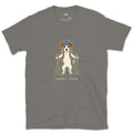 Summit Fever, Jack Russell design on a Charcoal Gildan Softstyle t-shirt