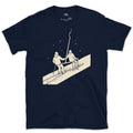 Slower Than the Chairlift But Shared All the Way Up design on a Navy Gildan Softstyle t-shirt