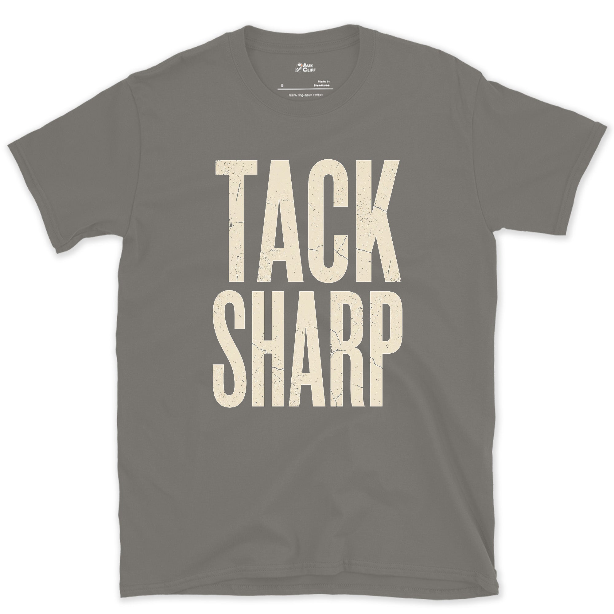 Tack Sharp, Every Photographer's Aim design on a Charcoal Gildan Softstyle t-shirt