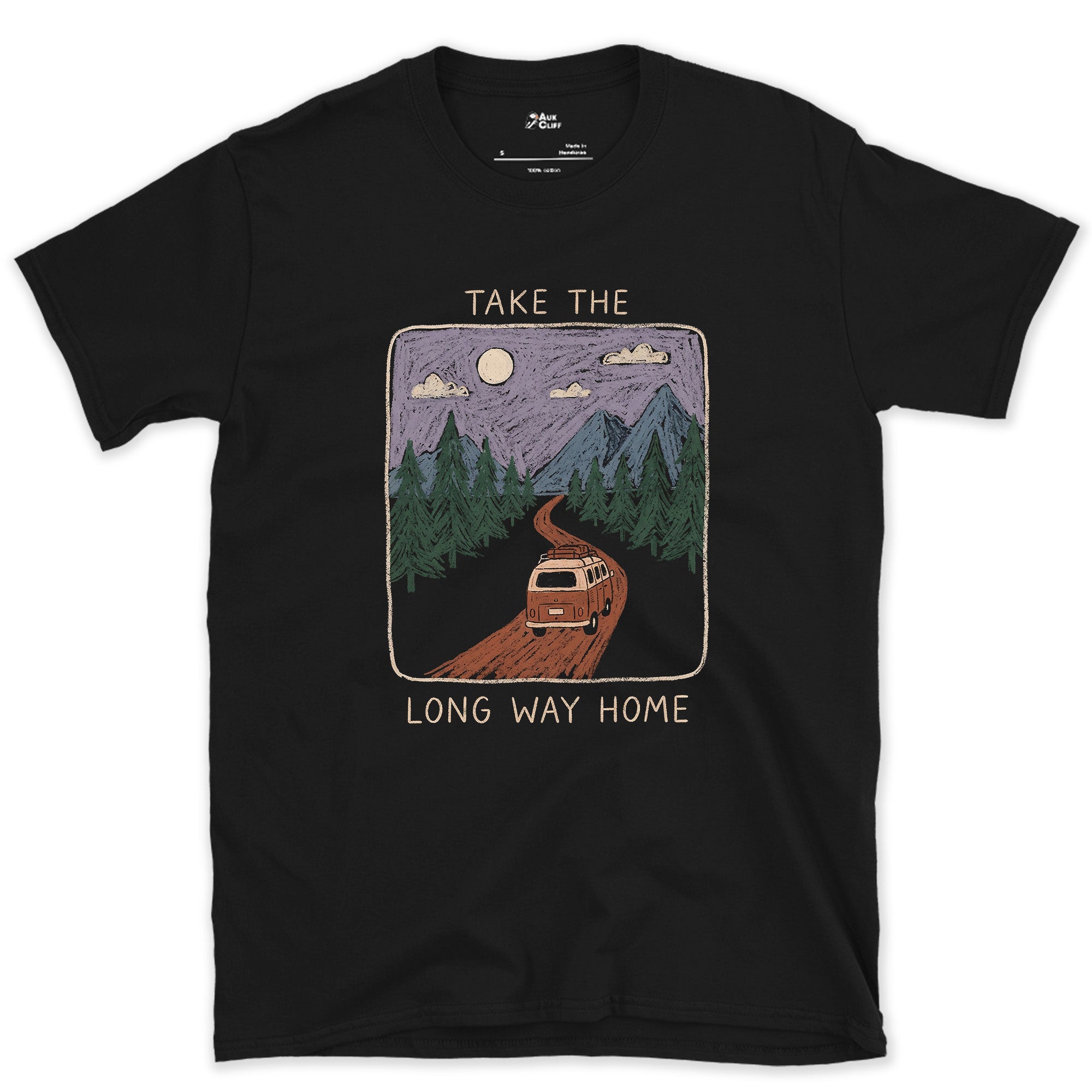 Van Headlights Are the Only Bright Thing Out Here design on a Black Gildan Softstyle t-shirt