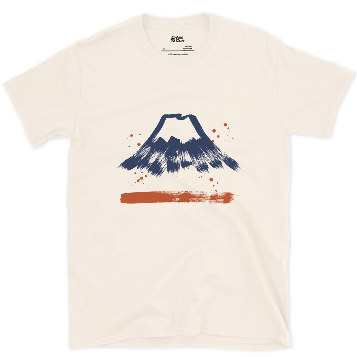 The Cone and the Snow Line, Fuji design on a Natural Gildan Softstyle t-shirt